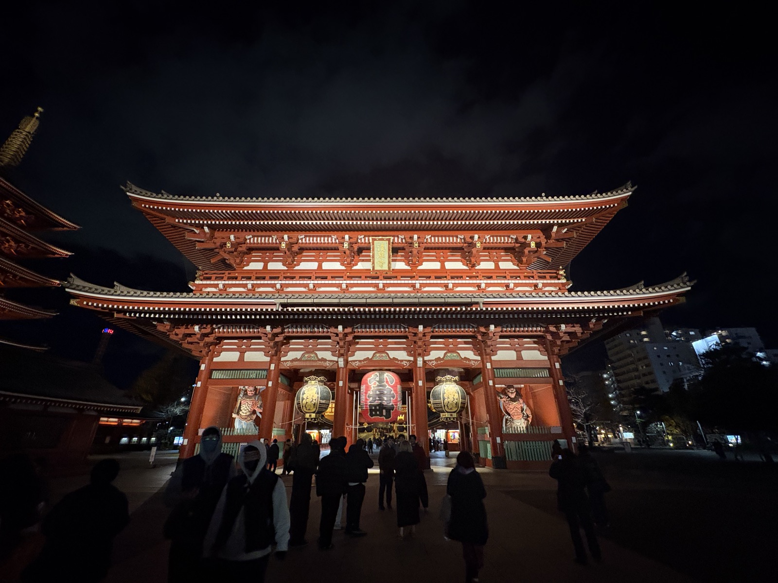 Senso-ji temple at night in Asakusa Tokyo