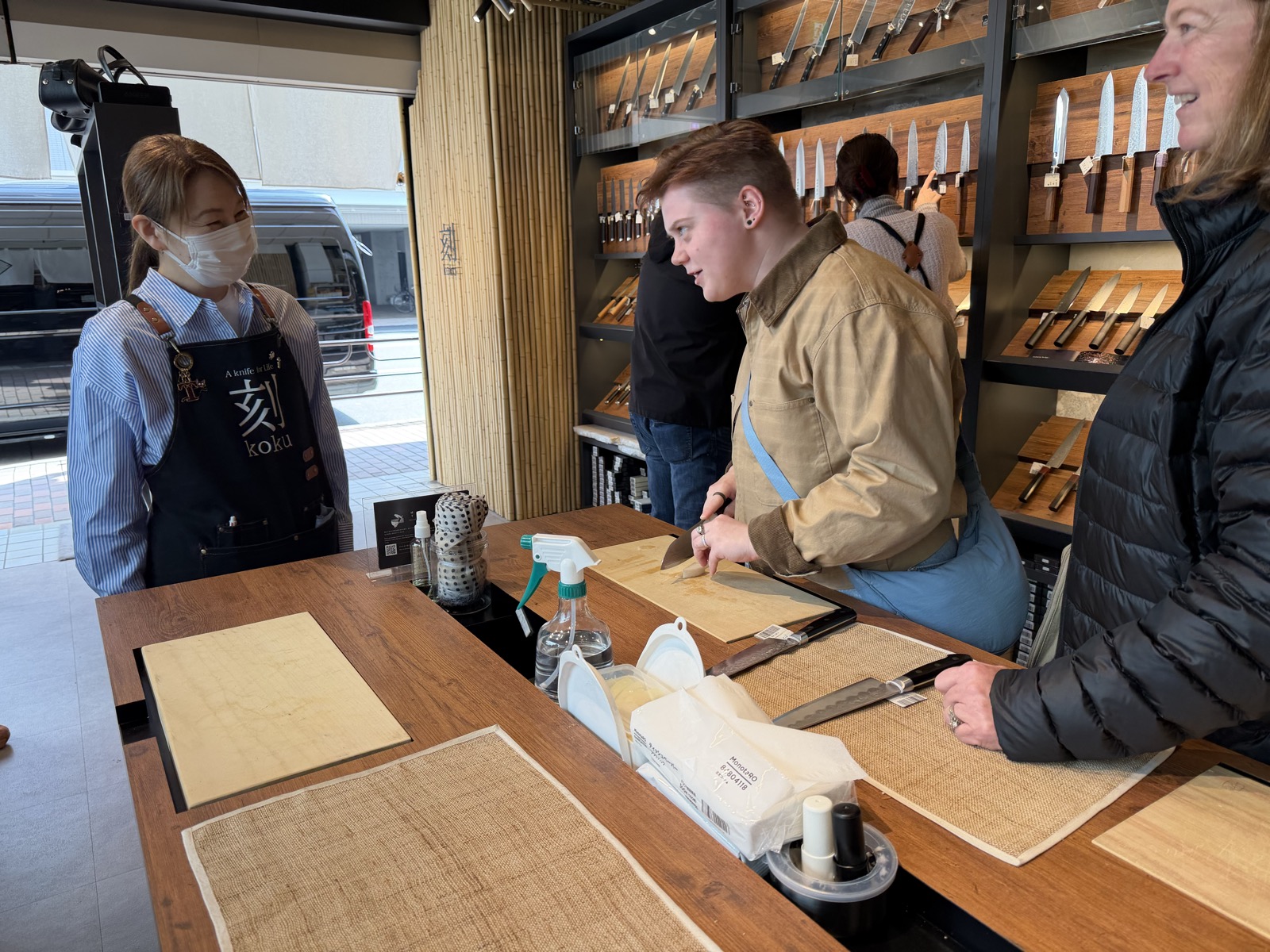 Japanese knife-making workshop in Tsukiji Tokyo